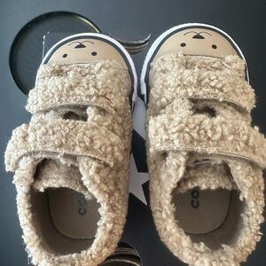 Converse Tan Slippers with Plush Comfort and Velcro Straps
